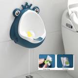 Baby Boys Potty Kids Urinal Adjacent Portable Toilet Wall Frog Child Toilet Standing Potty Training Split Design - Navy blue