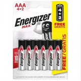 Energizer Max AAA LR03 Alkaline Batterier 6 Stk
