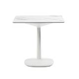 Kartell - Multiplo Table 4134, White Marble Finish, Square: 118x118, Rounded: 25 cm