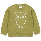 Knowledge Cotton Apparel - Organic Owl sweatshirt - Grøn - str. 146-152 cm