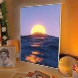 SHEIN 1pc Canvas Print Of Dreamy Sunrise & Sunset, Waterproof & Scratch-Resistant Wall Decoration For Bedroom, Frameless