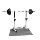 Pro Squat Rack Sæt med OL Vægtstang & 75 kg Vægtskiver