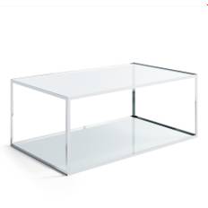 DUX - Alberto glass table 60 x 100 cm, Chrome