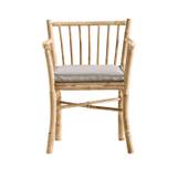 Tine K Home - Bambus Spisebordsstol med armlæn - Hvid