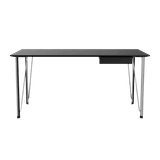 Fritz Hansen FH3605™ Skrivebord m. skuffe - Sortbejdset ask, pulverlakeret stål