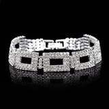Charming Silver Rhinestone Wedding Bracelets | Bridelily