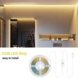 SHEIN 1pc 5v Usb Led Strip Light, 9.8ft-960led Warm White 6000k Led Strip Light. Flexible And Cuttable Led Strip Light, With Touch Switch Dimmable. Suitable