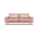 Tugela 2-personers sofa i bøgetræ og velour B199 x D93 cm - Bøg/Pink