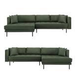 Cali sofa m/vendbar chaiselong - stof - L 282 x H 72 cm | Chaiselong: D 175 x B 115 cm