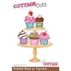 Cottage Cutz - Die - Pedestal Stand with Cupcakes / Cupcake kagefad