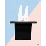 Michelle Carlslund - Plakat - 50 x 70 cm - Kaninen i hatten