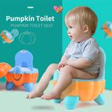 Portable Potty Pumpkin Shaped Baby Potty Cartoon Toilet Trainer for Baby Changing Potty Seat Children’s Toilet Training - orange