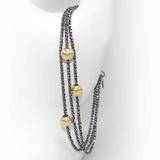 Magic beads armbånd/halskæde i oxyderet sterling sølv