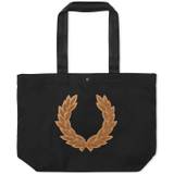 Fred Perry Men's Laurel Wreath Canvas Tote Bag Black/Warm Stone