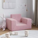Sofa til børn blødt plys pink