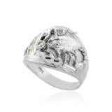Men's CZ Scorpion Contemporary Ring in 9ct White Gold