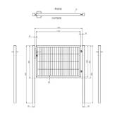 Jima 2D Panelhegnslåger – Galvaniseret – 120cm, 82cm