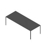 HAY New Order Table 100x250cm - Charcoal Powder Coated/Dark Grey Linoleum