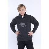Wool Of Scandinavia Norsk Strik Sweater Børn Moose_Børn 10 År