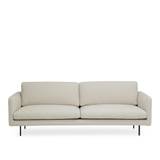 Adea - Basel 220 Sofa, Fabric Upholstery, Black Leg, Removable Upholstery, Cat. 3, Malawi 0021