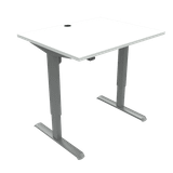 ConSet hæve sænkebord 501-33 - Hvid - 80x100, Sølv - ConSet