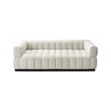 Marat 3-personers sofa i jern og bouclé B229 cm - Sort/Sand