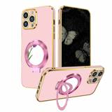 SHEIN Mirror + Bracket + Wireless Charge Magnetic Phone Case With Diy Cd Pattern And Anti-Drop Electroplating Technology, Complete Set Of Phone Cases Compat