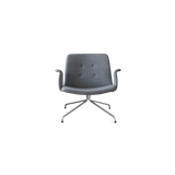 Bent Hansen Primum Lounge Chair M. Arm Hallingdal, Stelfarve Rustfrit stål