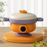 SHEIN An Orange, Detachable And Washable, Heat Preservation Bowl For Children With Suction Cup, Suitable For Babies To Eat Safely And Keep The Food Warm Wit