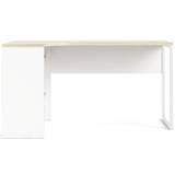 Prestige skrivebord 145 x 81 cm hvid eg med 2 skuffer.