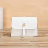 SHEIN Children's Classic White Pu Leather Small Shoulder Bag For Girls, Suitable For Carrying Small Amounts Of Daily Necessities. With Flip Cover, Can Be Us