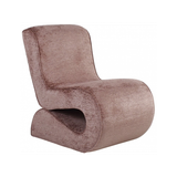 Frankie loungestol i chenille polyester B56,5 cm - Pink