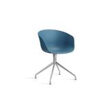 HAY AAC 20 About A Chair SH: 46 cm - Polished Aluminium/Azure Blue