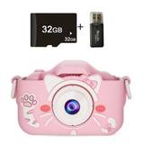Pink kamera til børn, 2,0 tommer børne digitalkamera, Toy Digital C