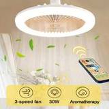 SHEIN Upgrade Aromatherapy-Super Bright Silent Fan Light, Ceiling Fan With Light, Remote Control Enclosed Low Profile Ceiling Fan With Light 3 Speed ââL
