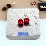 SHEIN 1pc Usb Rechargeable Stainless Steel Kitchen Scale, Electronic 10kg/22lbs Food Baking Scale With Drawing Film