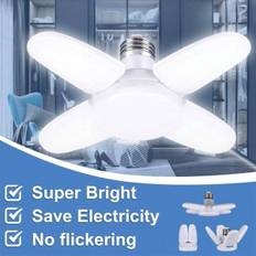 PC Mini LED Folding Pendant Daylight W E Bulb For Basement Closet Workbench Porch Laundry Room Garage Ceiling Lighting - White - 1 Pack