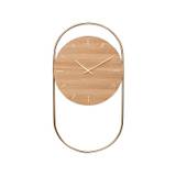 A-Wall Clock - Oak with brass ring