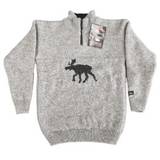 Grå Børnesweater 100% uld