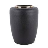 Vase Dex Large Jern Tekstureret Sort - H45 Cm