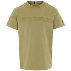 Tommy Hilfiger T-shirt - Debossed Monotype - Faded Olive - Tommy Hilfiger - 14 år (164) - T-Shirt