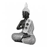 Buddha sort og sølv - Thailanske Buddha statuer - GodKarmaShop