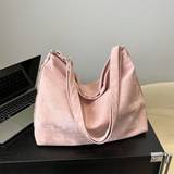 Classic Large Capacity Minimalist Shoulder Tote Bag Suitable For Womens Daily Use - Pink