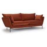 Hasle Lux 2-pers. sofa, Orange Fløjl - Fri fragt