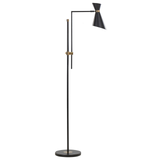 Gulvlampe Sort Metal 155 / 180 cm Moderne Standerlampe Næbbet Lampeskærm Lampe til Gulv Læselampe Belysning til Stuen