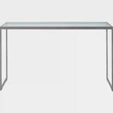 Englesson Square Konsolbord 122x36x70 Cm t/glas - Sidebord & Aflastningsbord Hærdet Glas Sølvgrå - 4393GL