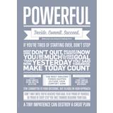 Powerful - I Love My Type - Lavender - A3 - A3 Plakat med sort A3 ramme