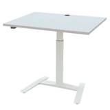 ConSet 501-9 1-søjlet hæve/sænkebord, hvid bordplade, 100 x 60 cm