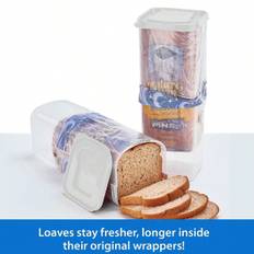 pc Bread Storage Box With Lid Sandwich  Toast Storage Container Fresh Bread Organizer - White - one-size