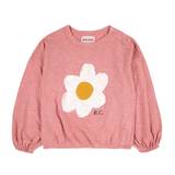 Baby Big Flower T-shirt | Salmon Pink Fra Bobo Choses - SALMON PINK - 12M